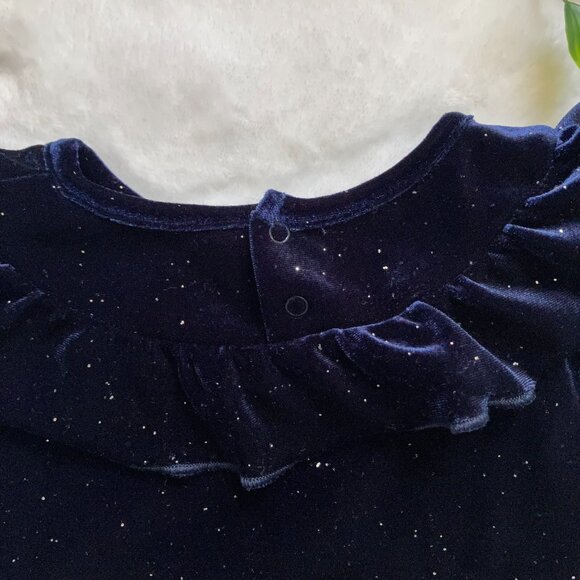 George Baby Toddler Velvet 1-Piece Romper 12-18M | Navy Sparkle Special EUC - Picture 12 of 16